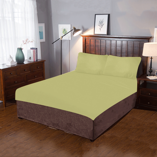 color dark khaki 3-Piece Bedding Set