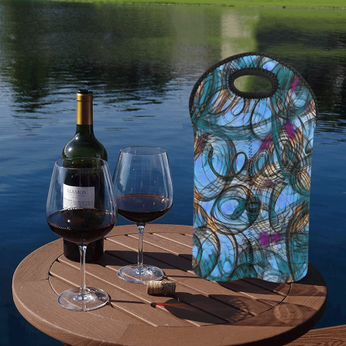 abstract joy 2 by JamColors 2-Bottle Neoprene Wine Bag