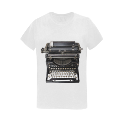 typewriter Women's T-Shirt in USA Size (Two Sides Printing)