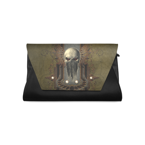 Awesome dark skull Clutch Bag (Model 1630)