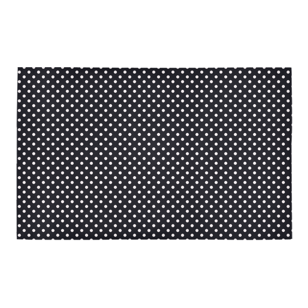 Black polka dots Bath Rug 20''x 32''