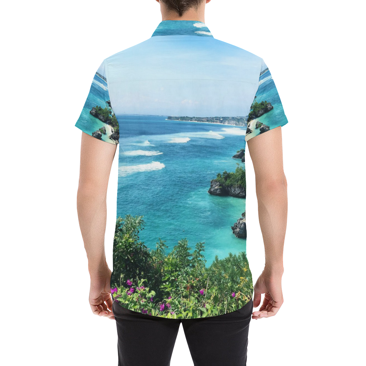 Ayang Yang Beach Bali Men's All Over Print Short Sleeve Shirt (Model T53)
