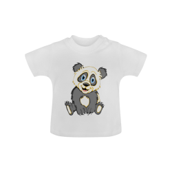 Smiling Panda White Baby Classic T-Shirt (Model T30)
