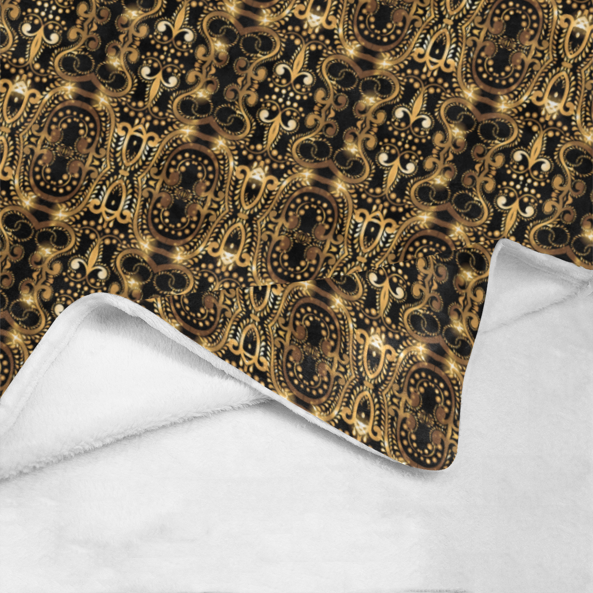 Luxurious gold pattern Ultra-Soft Micro Fleece Blanket 40"x50"