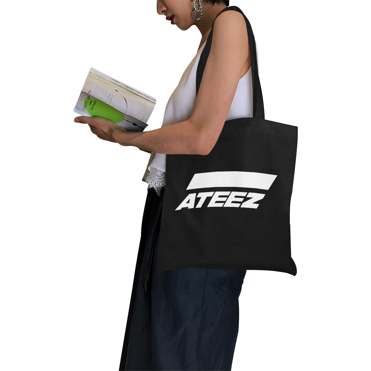 Ateez All Over Print Canvas Tote Bag/Small (Model 1697)