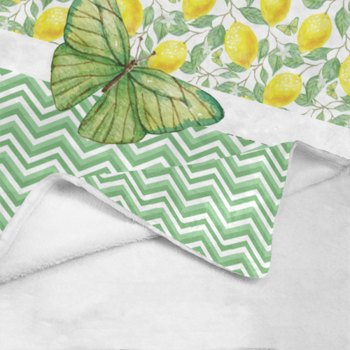 Butterfly And Lemons Ultra-Soft Micro Fleece Blanket 50"x60"