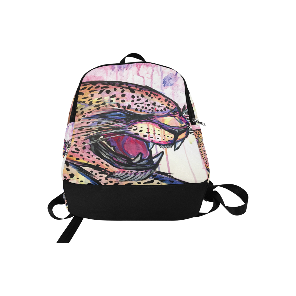 Leopard Scream Fabric Backpack for Adult (Model 1659)