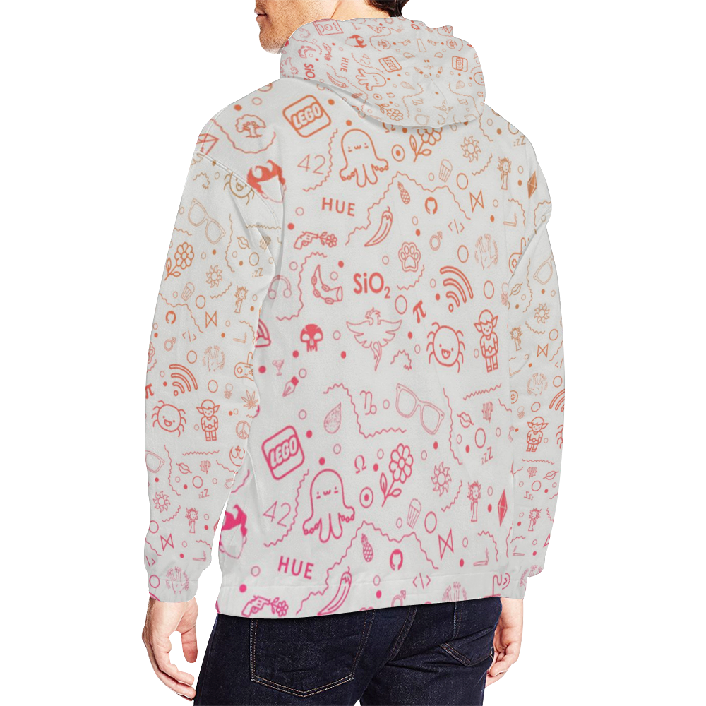 Gamer Fuel Mad Skills Genius All Over Print Hoodie for Men/Large Size (USA Size) (Model H13)