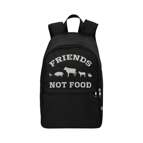 Friends Not Food (Go Vegan) Fabric Backpack for Adult (Model 1659)