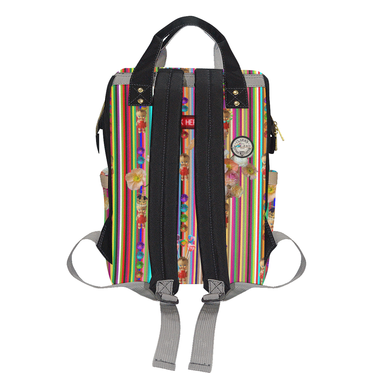 Click Here Dolly Multi-Function Diaper Backpack/Diaper Bag (Model 1688)