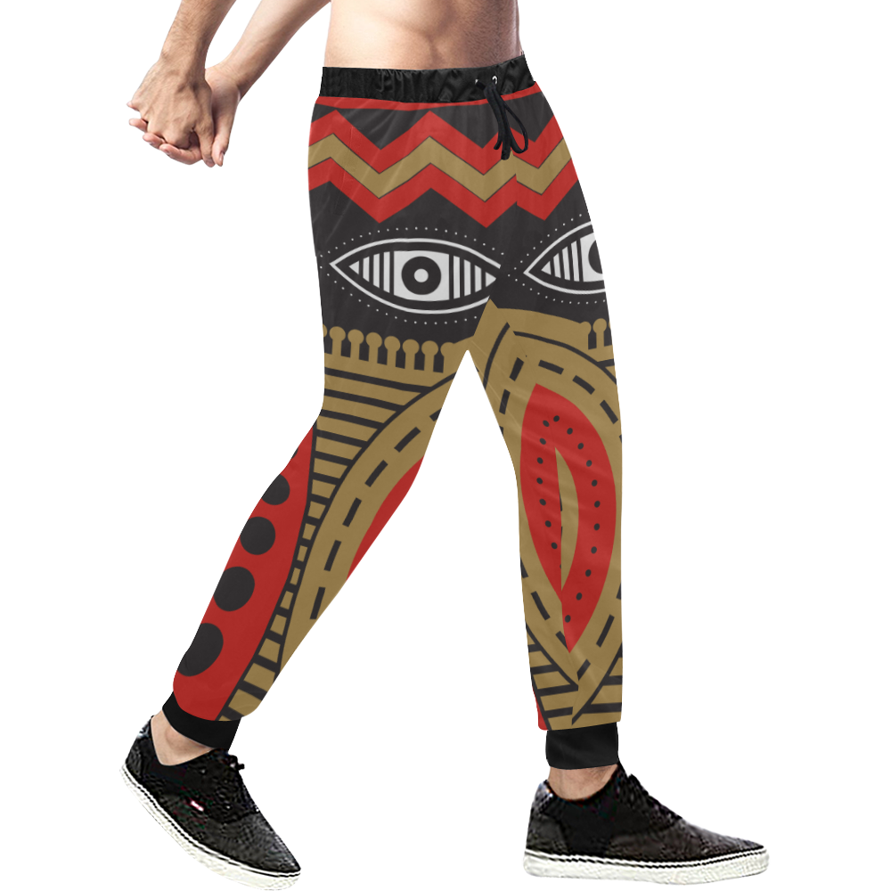 illuminati tribal Men's All Over Print Sweatpants (Model L11)