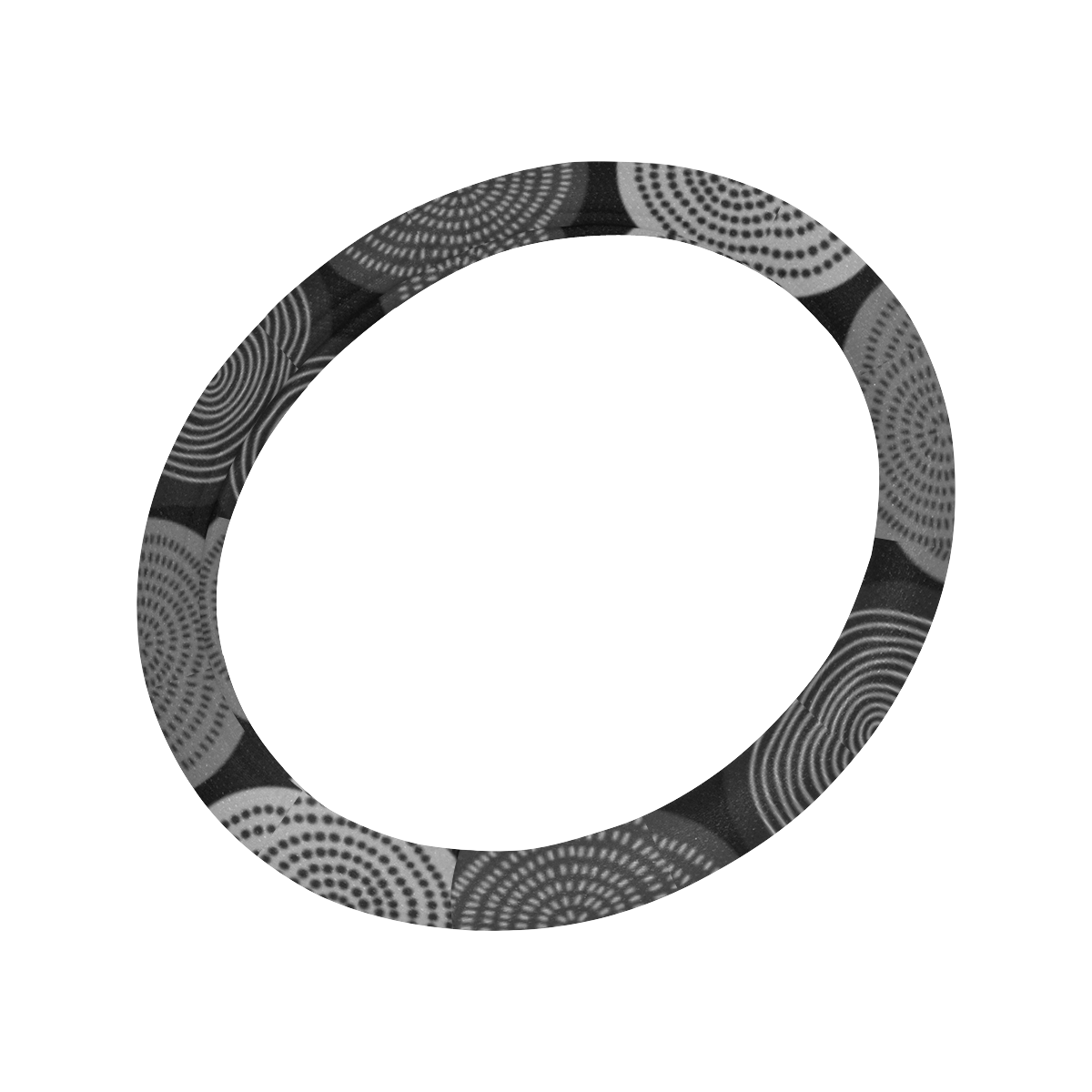 Scandinavian Circle Dots Mandala Pattern 3 Steering Wheel Cover with Anti-Slip Insert
