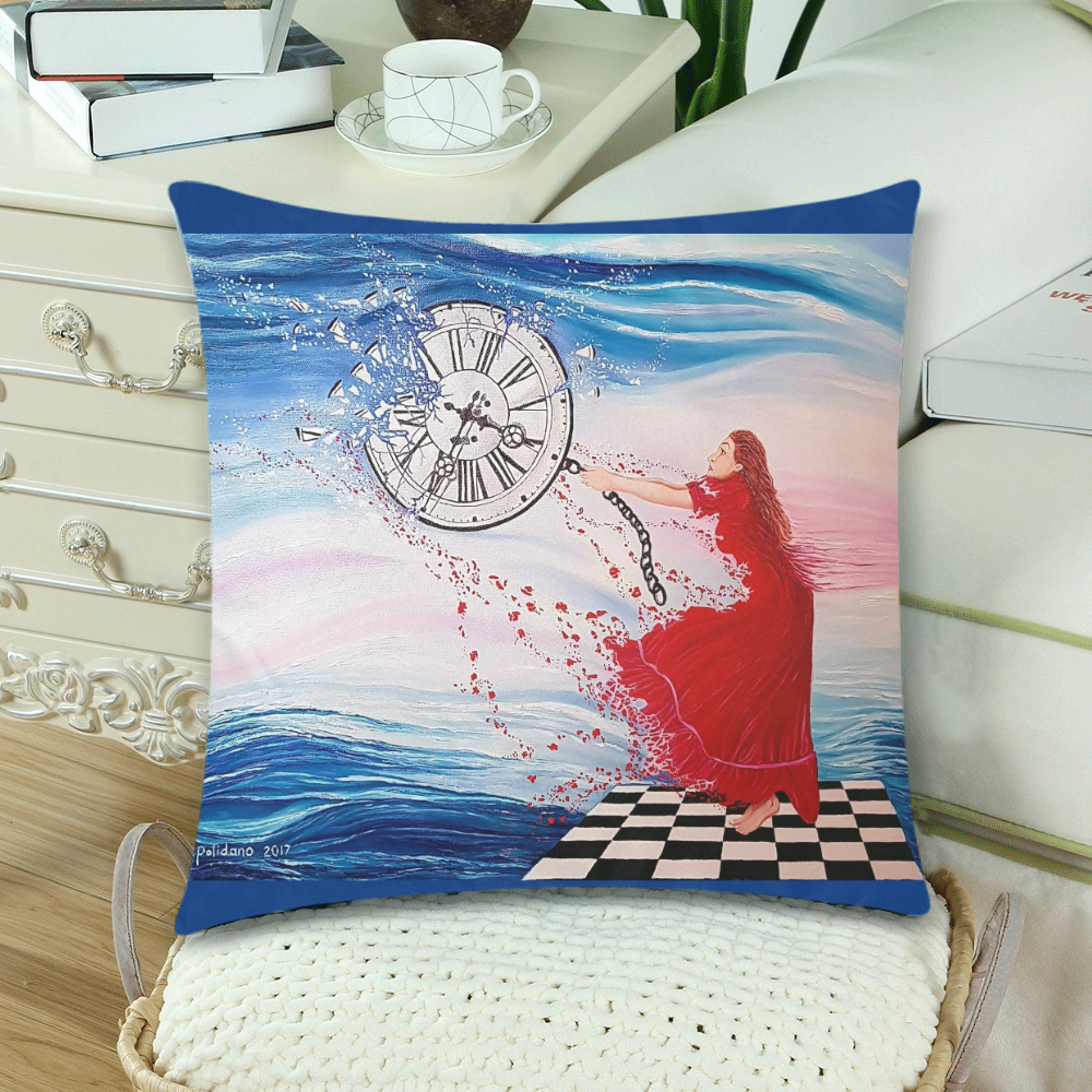 RUNNING OUT OF TIME Custom Zippered Pillow Cases 18"x 18" (Twin Sides) (Set of 2)