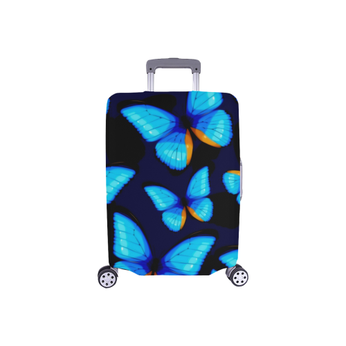 Blue Butterflies Luggage Cover Luggage Cover/Small 18"-21"