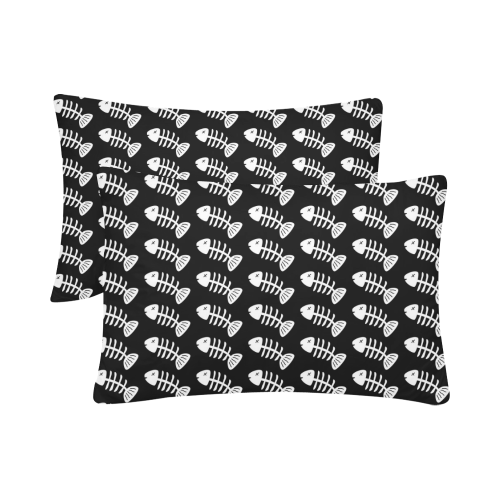 Fish Bones Pattern Custom Pillow Case 20"x 30" (One Side) (Set of 2)
