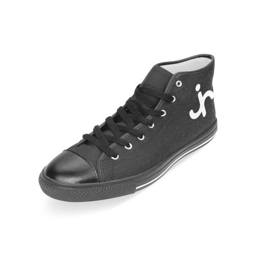 jr template no logo Women's Classic High Top Canvas Shoes (Model 017)