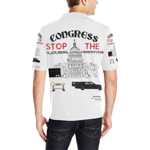 Congressional Plea Men's All Over Print Polo Shirt (Model T55)