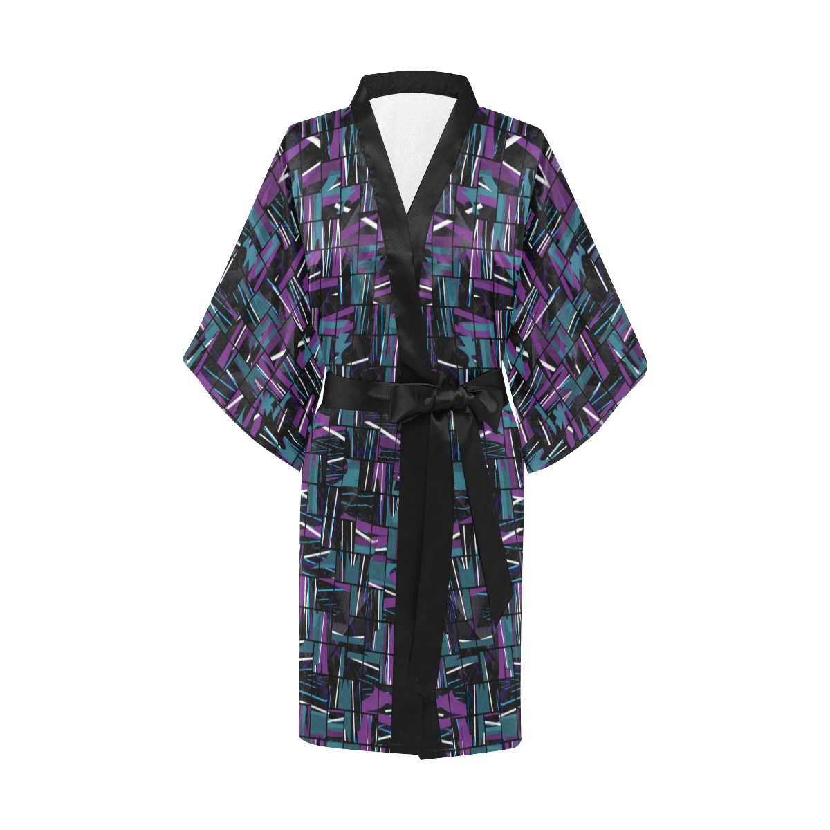 Square Chaos Kimono Robe