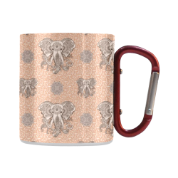 Ethnic Elephant Mandala Pattern Classic Insulated Mug(10.3OZ)