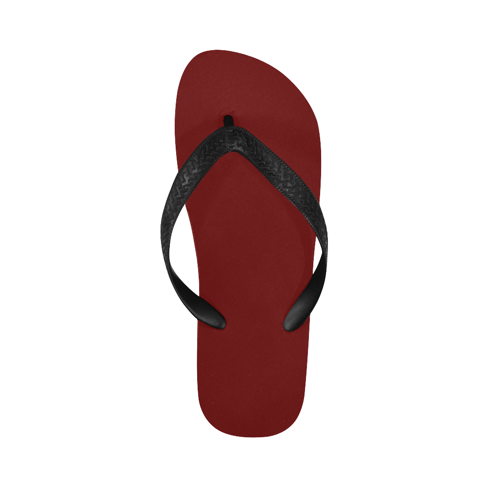 color blood red Flip Flops for Men/Women (Model 040)