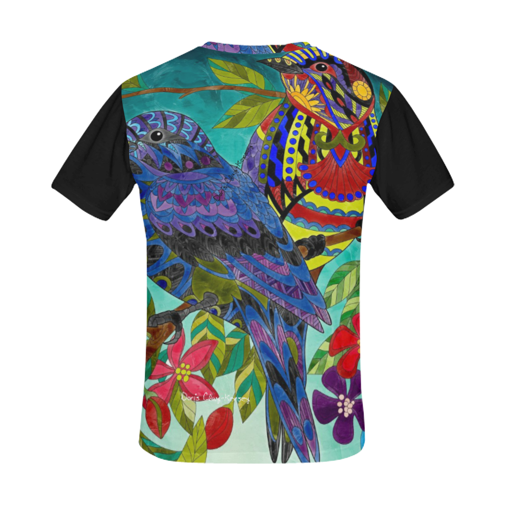 Colorfeel Multi-Colored Birds Design By Me by Doris Clay-Kersey All Over Print T-Shirt for Men (USA Size) (Model T40)
