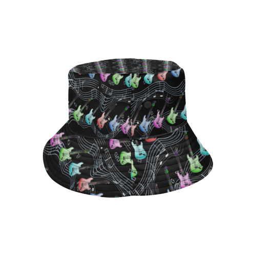 Rock and Roll All Over Print Bucket Hat
