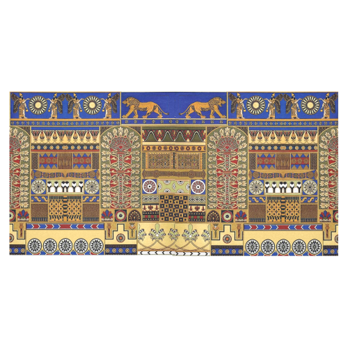 Ancient Assyrian Art Cotton Linen Tablecloth 60"x120"
