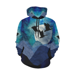 Night In The Mountains All Over Print Hoodie for Women (USA Size) (Model H13)