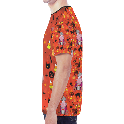 Halloween Hippo by Nico Bielow New All Over Print T-shirt for Men (Model T45)