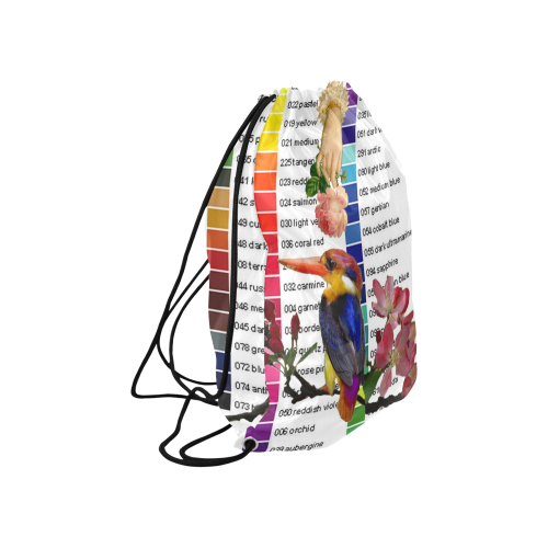 Colour Chart with Kingfisher Large Drawstring Bag Model 1604 (Twin Sides)  16.5"(W) * 19.3"(H)