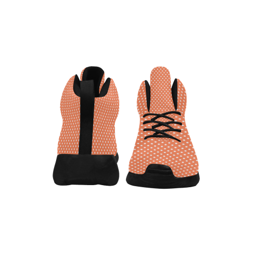 Appricot polka dots Women's Chukka Training Shoes/Large Size (Model 57502)