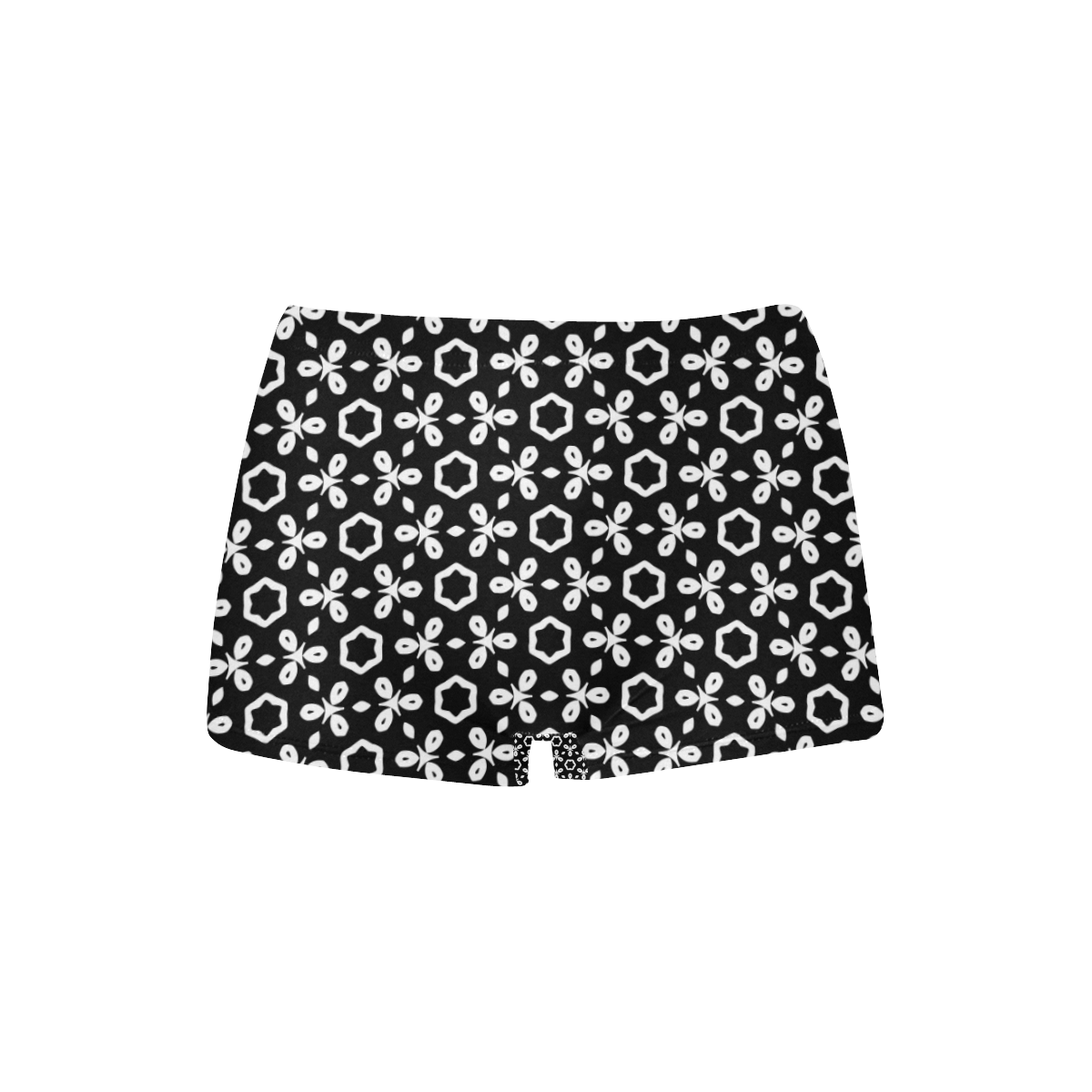 geometric pattern black and white Women's All Over Print Boyshort Panties (Model L31)