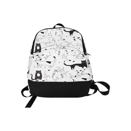 black cats white cats Fabric Backpack for Adult (Model 1659)