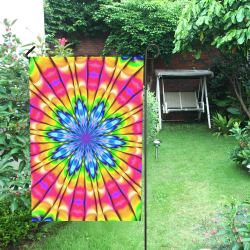 Spring Flowers Awakening Fractal Abstract Garden Flag 28''x40'' （Without Flagpole）