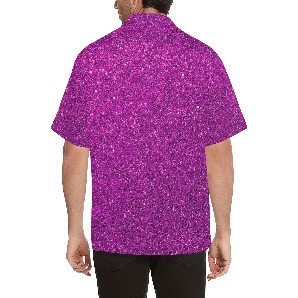 pink  glitter Hawaiian Shirt (Model T58)