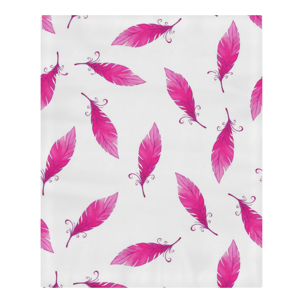 Pink Feathers 3-Piece Bedding Set