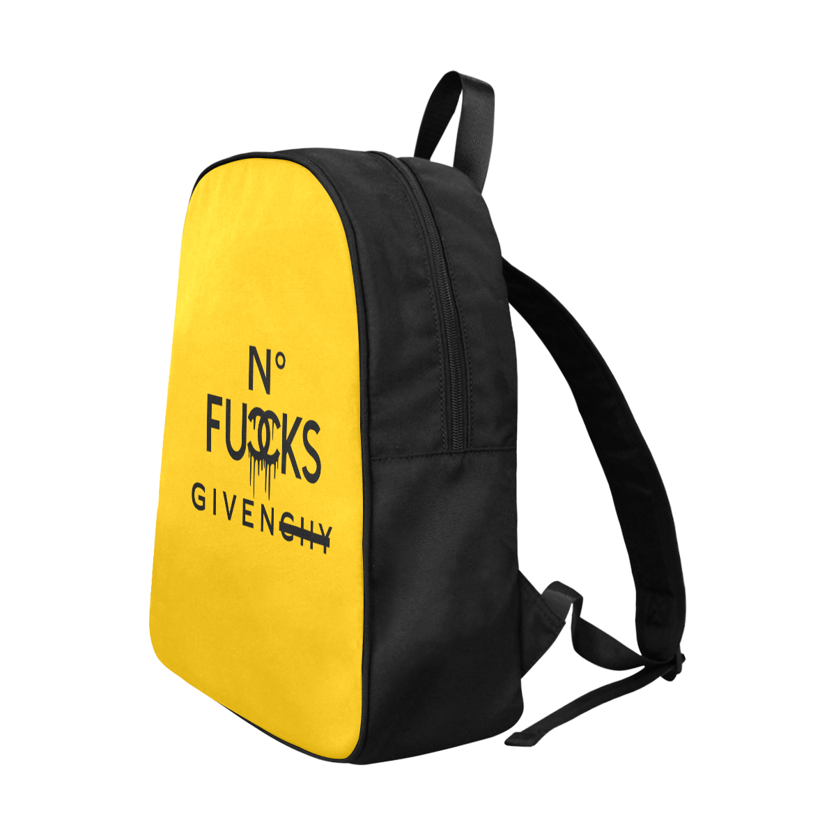 No F Given Yellow Fabric School Backpack (Model 1682) (Large)