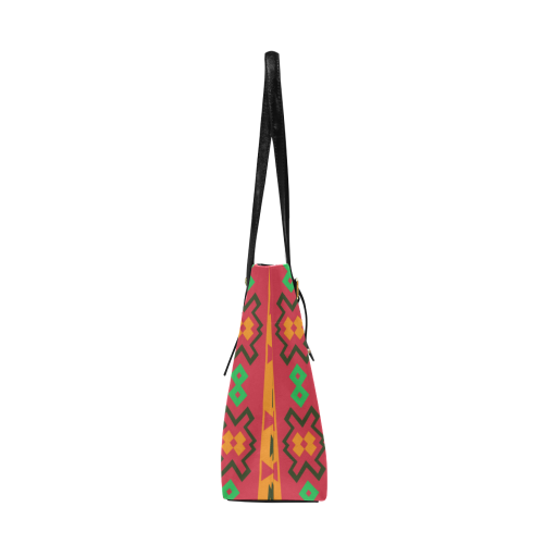 Tribal shapes in retro colors (2) Euramerican Tote Bag/Large (Model 1656)