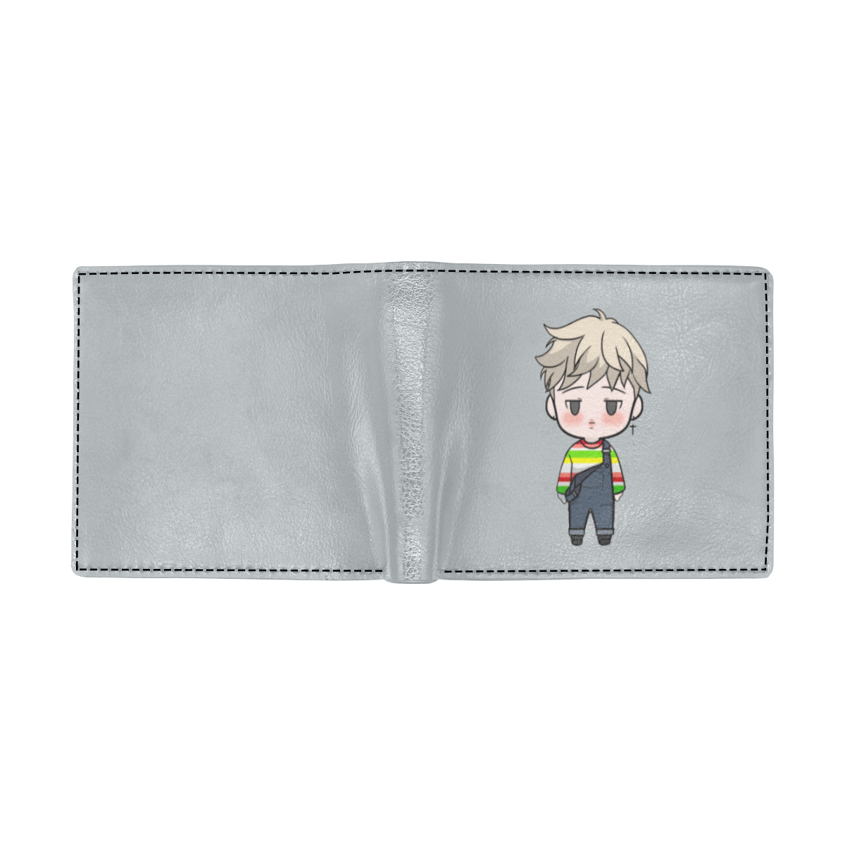 BTS Jimin chibi - Go go - rather than worry go Bifold Wallet with Coin Pocket (Model 1706)