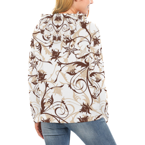 plants and flowers All Over Print Hoodie for Women (USA Size) (Model H13)