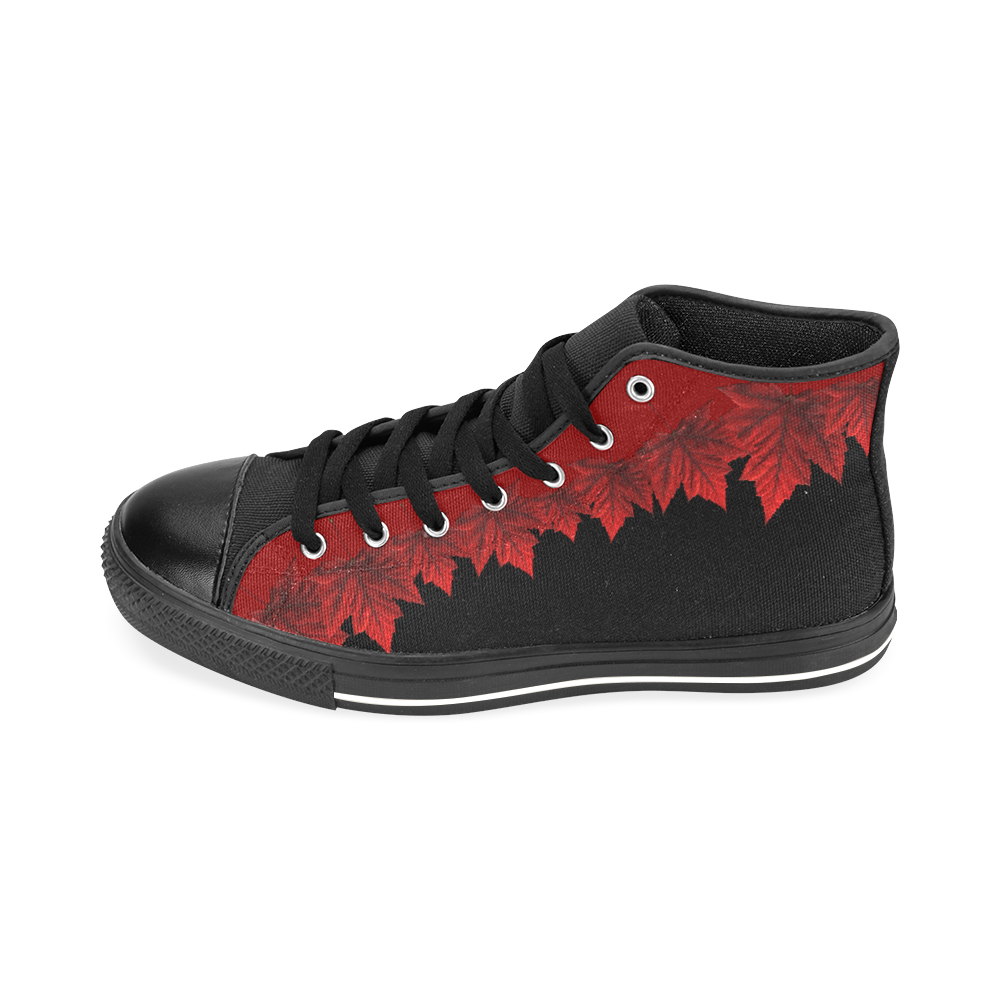 Canada Maple Leaf Sneakers Large Men's Men’s Classic High Top Canvas Shoes /Large Size (Model 017)