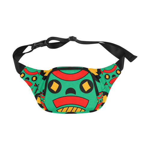 African Scary Tribal Fanny Pack/Small (Model 1677)