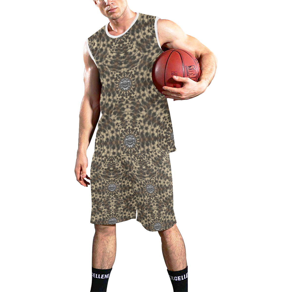 I am big cat with sweet catpaws decorative All Over Print Basketball Uniform
