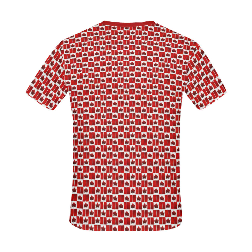 Canada Flag T-shirts Plus Size Canada Shirts All Over Print T-Shirt for Men/Large Size (USA Size) Model T40)