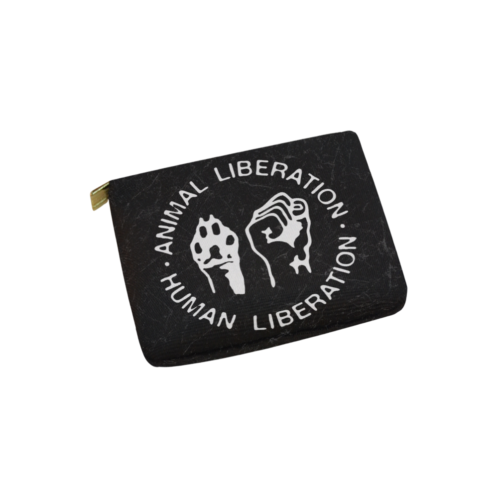 Animal Liberation, Human Liberation Carry-All Pouch 6''x5''