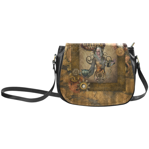 Steampunk lady with owl Classic Saddle Bag/Small (Model 1648)