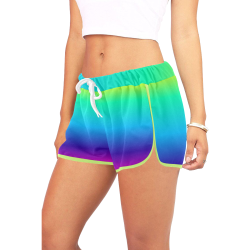 rainbow short shorts Women's All Over Print Relaxed Shorts (Model L19)