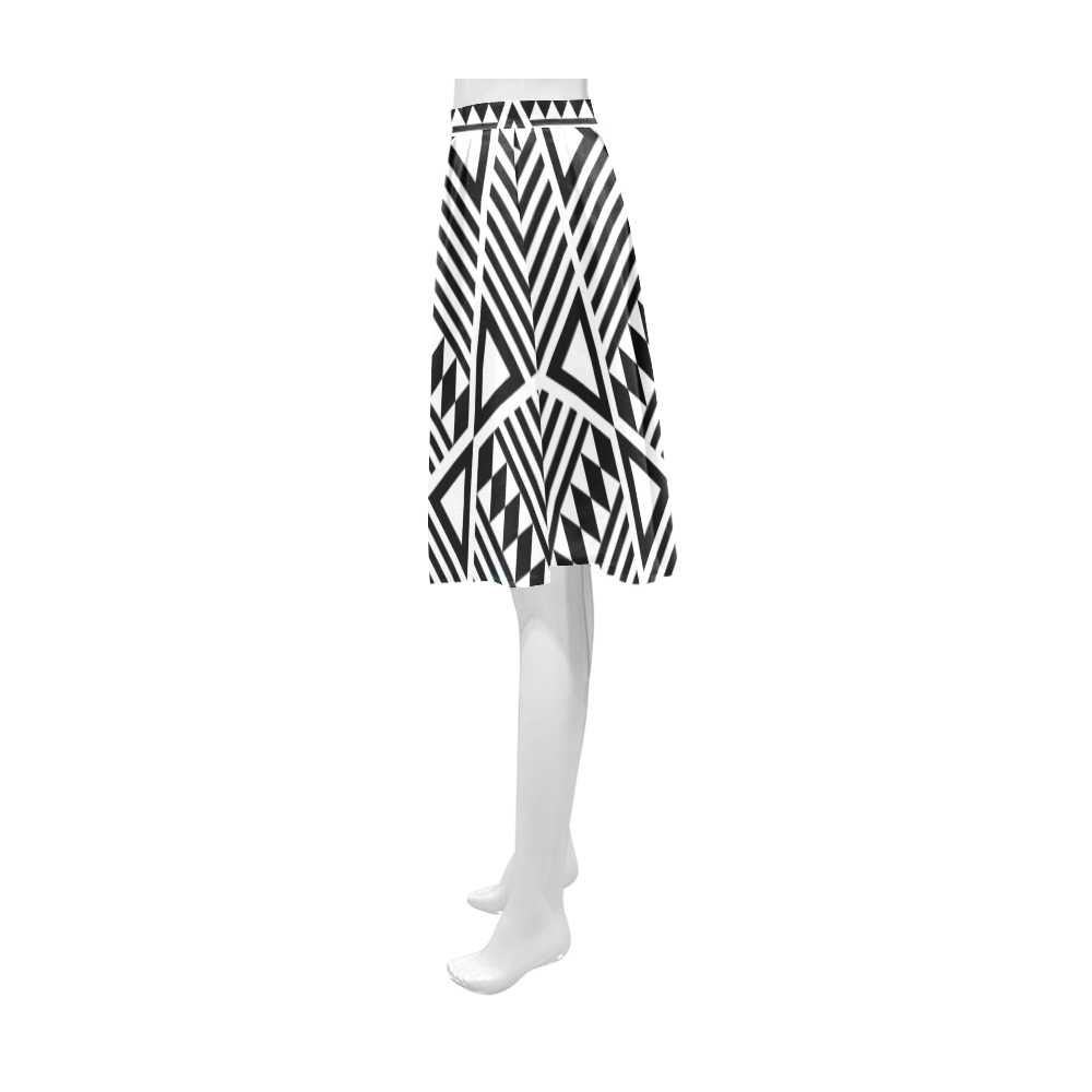 Black Aztec Tribal Athena Women's Short Skirt (Model D15)