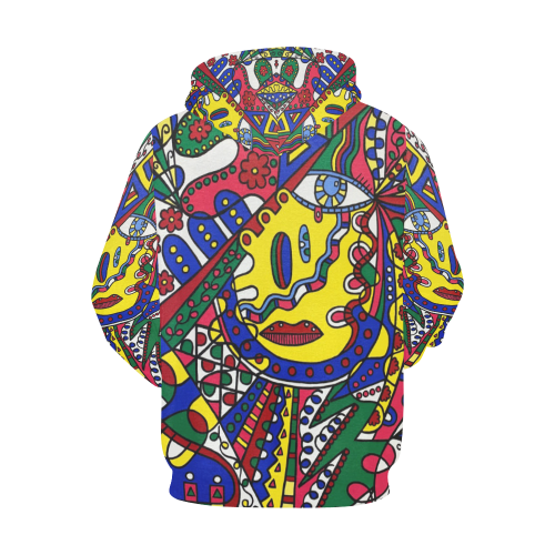 Whimsical All Over Print Hoodie for Women (USA Size) (Model H13)