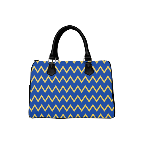 Chevron Jaune/Bleu Boston Handbag (Model 1621)